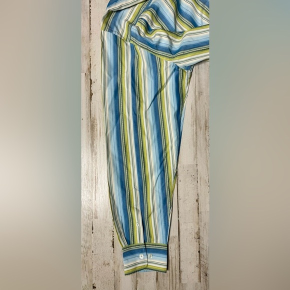 Tommy Bahama Shirt Men's Large Blue/green Button Up 100% Silk Long Sleeve L - Picture 8 of 13